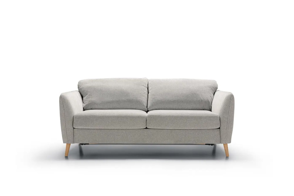 Canapé-lit d'angle Lucy gris clair 140cm - Style scandinave