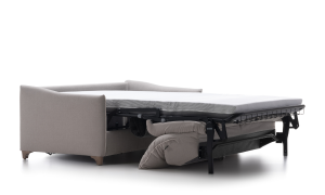 Canapé-lit convertible Sesido Galaxio en gris et plié